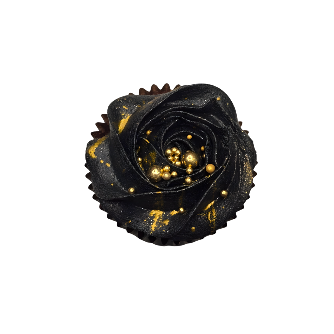 Black and Gold cupcake for New Years eve